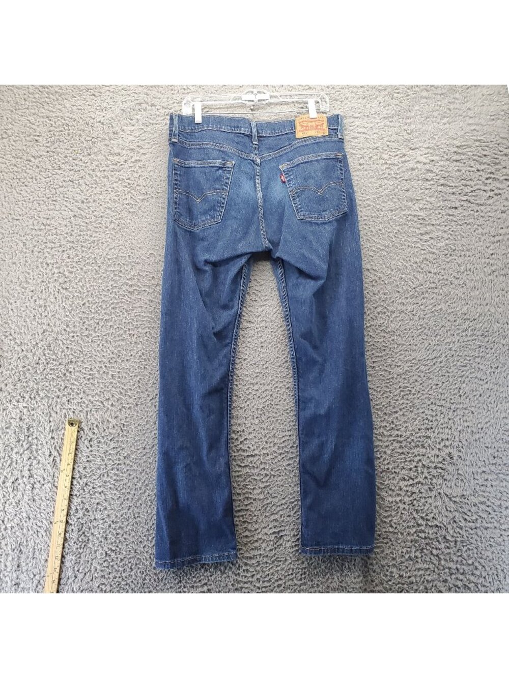 Levis Jeans Mens 33x32 Blue 513 Slim Straight 5-Pocket Denim Quality Riveted